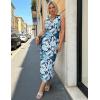 image:imageUOUA Women Summer Maxi Dresses Plus Size Casual Hawaiian Sundress Sleeveless Loose Split Beach Dress with PocketsVsummer Blue