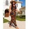 image:imageUOUA Women Summer Maxi Dresses Plus Size Casual Hawaiian Sundress Sleeveless Loose Split Beach Dress with PocketsVswirl Tie Dye