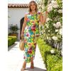 image:imageUOUA Women Summer Maxi Dresses Plus Size Casual Hawaiian Sundress Sleeveless Loose Split Beach Dress with PocketsVyellow Pink