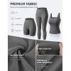 image:imageUOUA 3 Piece Workout Sets for Women High Waisted Butt Lifting Leggings Tummy Control Yoga Pants with Sports Bra Biker ShortsGrey
