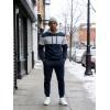 image:imageUOUA Mens Tracksuit 2 Piece Hoodie amp Sweatpants Set Waffle Jacquard Sweatsuit Outfits Casual Jogging SuitsNavy