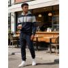 image:imageUOUA Mens Tracksuit 2 Piece Hoodie amp Sweatpants Set Waffle Jacquard Sweatsuit Outfits Casual Jogging SuitsNavy