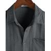 image:imageVATPAVE Mens Casual Button Down Short Sleeve Shirt Textured Hawaiian Shirt Summer Vacation Beach Shirts with PocketDark Gray