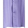 image:imageVATPAVE Mens Casual Button Down Short Sleeve Shirt Textured Hawaiian Shirt Summer Vacation Beach Shirts with PocketLavender
