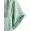 image:imageVATPAVE Mens Casual Button Down Short Sleeve Shirt Textured Hawaiian Shirt Summer Vacation Beach Shirts with PocketSage Green