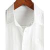 image:imageVATPAVE Mens Casual Button Down Short Sleeve Shirt Textured Hawaiian Shirt Summer Vacation Beach Shirts with PocketWhite