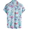 image:imageVATPAVE Mens Casual Short Sleeve Button Down Shirts Regular Fit Hawaiian Summer ShirtLight Blue