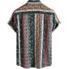 image:imageVATPAVE Mens Casual Short Sleeve Button Down Shirts Regular Fit Hawaiian Summer ShirtRed Cyan