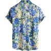 image:imageVATPAVE Mens Casual Short Sleeve Button Down Shirts Regular Fit Hawaiian Summer ShirtRoyalblue Yellow