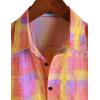 image:imageVATPAVE Mens Casual Short Sleeve Button Down Shirts Regular Fit Hawaiian Summer ShirtYellow Purple