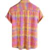 image:imageVATPAVE Mens Casual Short Sleeve Button Down Shirts Regular Fit Hawaiian Summer ShirtYellow Purple