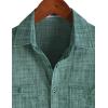 image:imageVATPAVE Mens Chambray Shirt Button Down Short Sleeve Shirt Summer Beach Casual Shirts with Pockets XXLarge Dark Green