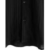image:imageVATPAVE Mens Cuban Guayabera Shirts Button Down Short Sleeve Shirt Cotton Casual Summer Beach Wedding Shirts with PocketBlack