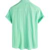 image:imageVATPAVE Mens Cuban Guayabera Shirts Button Down Short Sleeve Shirt Cotton Casual Summer Beach Wedding Shirts with PocketGrass Green