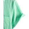 image:imageVATPAVE Mens Cuban Guayabera Shirts Button Down Short Sleeve Shirt Cotton Casual Summer Beach Wedding Shirts with PocketGrass Green