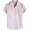 image:imageVATPAVE Mens Cuban Guayabera Shirts Button Down Short Sleeve Shirt Cotton Casual Summer Beach Wedding Shirts with PocketLight Purple