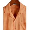 image:imageVATPAVE Mens Cuban Guayabera Shirts Button Down Short Sleeve Shirt Cotton Casual Summer Beach Wedding Shirts with PocketOrange