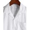 image:imageVATPAVE Mens Cuban Guayabera Shirts Button Down Short Sleeve Shirt Cotton Casual Summer Beach Wedding Shirts with PocketWhite