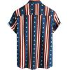 image:imageVATPAVE Mens Hawaiian Flamingo Shirts Casual Tropical Short Sleeve Button Down Shirt Summer Beach ShirtsNavyred