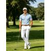image:imageUOUA Mens Polo Shirt Texture Knitted Button TShirt Casual Short Sleeve Summer Vacation Golf ShirtsLight Blue