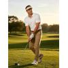 image:imageUOUA Mens Polo Shirt Texture Knitted Button TShirt Casual Short Sleeve Summer Vacation Golf ShirtsWhite