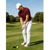 image:imageUOUA Mens Polo Shirt Texture Knitted Button TShirt Casual Short Sleeve Summer Vacation Golf ShirtsWine Red