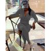 image:imageUOUA Two Piece Outfits Women Tracksuit Sets Long Sleeve Zip Up Jacket amp Leggings for Gym Workout SetGrey