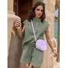 image:imageUOUA Women Two Piece Summer Outfits Casual Sleeveless Shirt amp Shorts Set Workout Sweatsuit Lounge Track SuitGreen