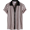 image:imageVATPAVE Mens Casual Button Down Shirt Short Sleeve Summer Shirts Fashion Textured Beach Vacation Shirts for MenPink