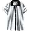 image:imageVATPAVE Mens Casual Button Down Shirt Short Sleeve Summer Shirts Fashion Textured Beach Vacation Shirts for MenWhite