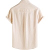 image:imageVATPAVE Mens Chambray Shirt Button Down Short Sleeve Shirt Beach Summer Casual Shirts with Two PocketsBeige