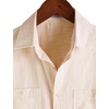 image:imageVATPAVE Mens Chambray Shirt Button Down Short Sleeve Shirt Beach Summer Casual Shirts with Two PocketsBeige