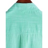 image:imageVATPAVE Mens Chambray Shirt Button Down Short Sleeve Shirt Beach Summer Casual Shirts with Two PocketsCyan