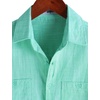 image:imageVATPAVE Mens Chambray Shirt Button Down Short Sleeve Shirt Beach Summer Casual Shirts with Two PocketsCyan
