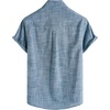 image:imageVATPAVE Mens Chambray Shirt Button Down Short Sleeve Shirt Beach Summer Casual Shirts with Two PocketsNavy