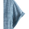 image:imageVATPAVE Mens Chambray Shirt Button Down Short Sleeve Shirt Beach Summer Casual Shirts with Two PocketsNavy