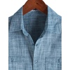 image:imageVATPAVE Mens Chambray Shirt Button Down Short Sleeve Shirt Beach Summer Casual Shirts with Two PocketsNavy