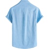 image:imageVATPAVE Mens Chambray Shirt Button Down Short Sleeve Shirt Beach Summer Casual Shirts with Two PocketsSky Blue