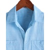 image:imageVATPAVE Mens Chambray Shirt Button Down Short Sleeve Shirt Beach Summer Casual Shirts with Two PocketsSky Blue