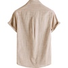 image:imageVATPAVE Mens Chambray Shirt Button Down Short Sleeve Shirt Beach Summer Casual Shirts with Two PocketsTan