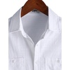 image:imageVATPAVE Mens Chambray Shirt Button Down Short Sleeve Shirt Beach Summer Casual Shirts with Two PocketsWhite