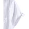 image:imageVATPAVE Mens Chambray Shirt Button Down Short Sleeve Shirt Beach Summer Casual Shirts with Two PocketsWhite