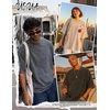 image:imageUOUA Mens Graphic Tees Vintage Oversized TShirts Casual Acid Wash Cotton Streetwear S2XLBlackgreyrosebeige