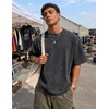 image:imageUOUA Mens Graphic Tees Vintage Oversized TShirts Casual Acid Wash Cotton Streetwear S2XLBlackgreyrosebeige