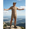 image:imageUOUA Summer Outfits for Men 2 Piece Short Sleeve Button Down Shirt amp Shorts Set Casual Vacation Beach TracksuitLight Khaki
