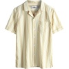 image:imageVATPAVE Boys Button Down Shirt Short Sleeve Casual Hawaiian Shirt Cuban Collar Summer Beach Shirts with PocketBeige Yellow