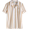 image:imageVATPAVE Boys Button Down Shirt Short Sleeve Casual Hawaiian Shirt Cuban Collar Summer Beach Shirts with PocketKhaki White