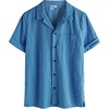 image:imageVATPAVE Boys Button Down Shirt Short Sleeve Casual Hawaiian Shirt Cuban Collar Summer Beach Shirts with PocketPure Aquablue