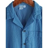 image:imageVATPAVE Boys Button Down Shirt Short Sleeve Casual Hawaiian Shirt Cuban Collar Summer Beach Shirts with PocketPure Aquablue