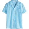 image:imageVATPAVE Boys Button Down Shirt Short Sleeve Casual Hawaiian Shirt Cuban Collar Summer Beach Shirts with PocketSky Blue